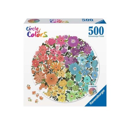 Ravensburger Puzzle Cercle de couleurs - Fleurs 500 pièces