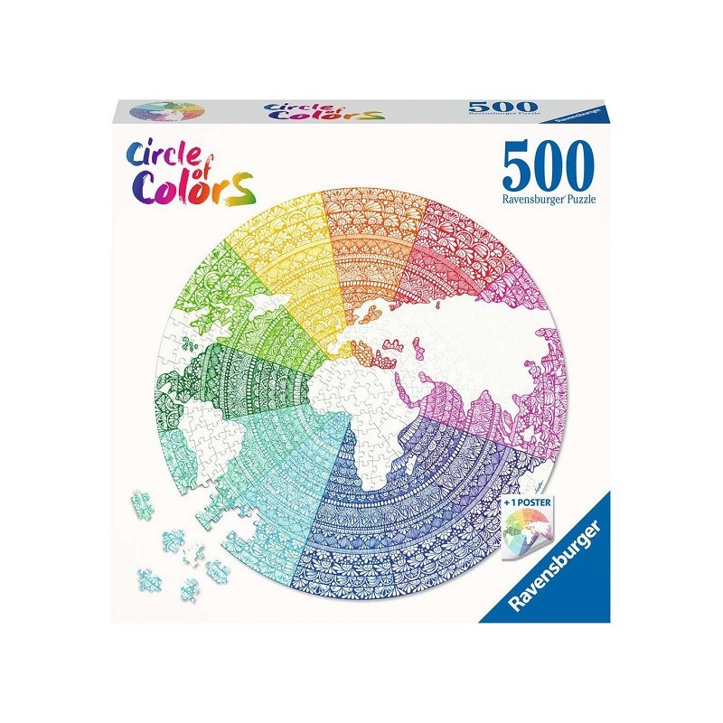 Ravensburger Circle of colors puzzel - Mandala 500 stukjes