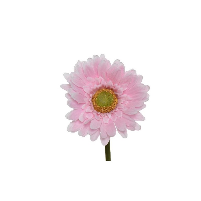 Decoris kunstbloem Gerbera polyester dia.10x50cm zacht roze