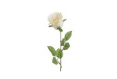 Decoris Kunstbloem Roos polyester dia.7x45cm creme