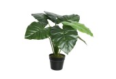 Decoris Kunstplant Taro in pot kunststof 8 bladeren 69x69x52cm groen