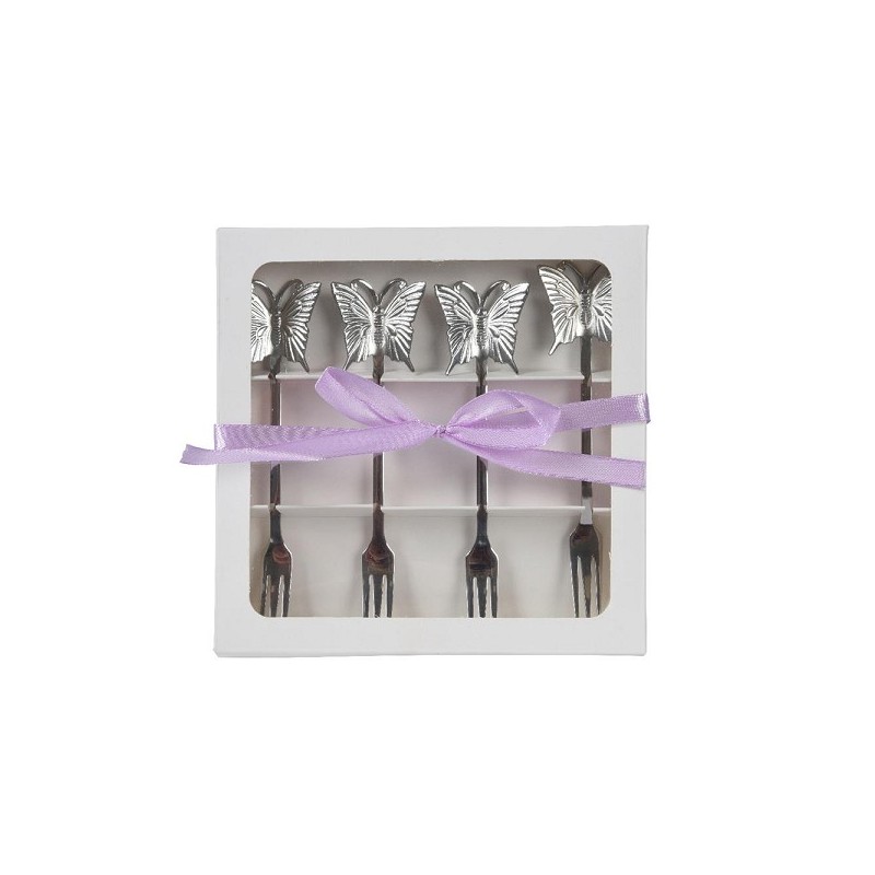 Decoris Gebaksvorkset 4 delig RVS L15cm zilver