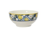 Decoris Schaal Citroen dessin porselein dia.15x7cm blauw/geel