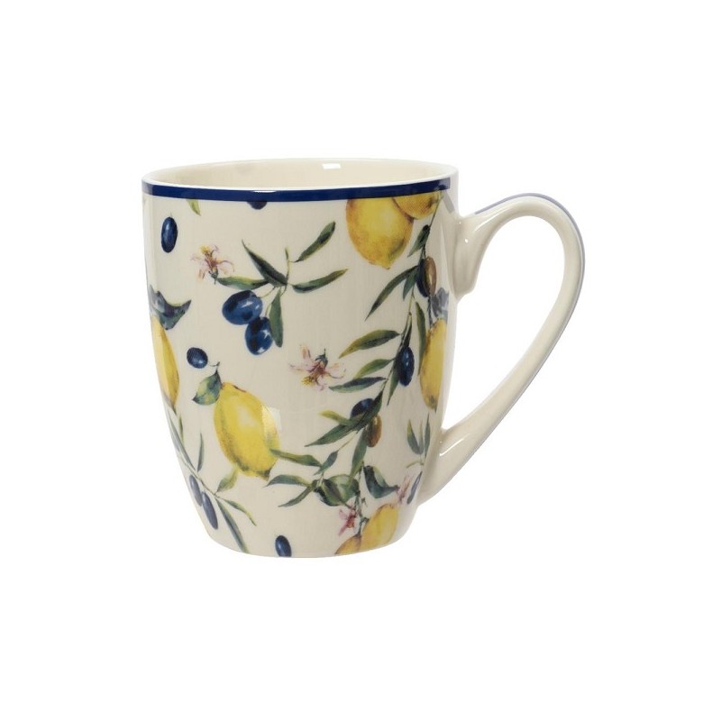 Decoris Beker Citroen porselein 300ml 15,5x9,1x10,6cm
