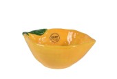 Decoris Schaal Citroen vorm van dolomiet 16x12x6cm geel