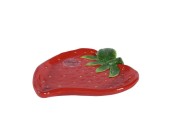 Decoris gebaksbord Aardbei van dolomiet 17x14,5x3cm