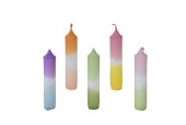 Decoris Dinerkaars met kleur verloop dia21,5x11cm 3,5 brandhuren 5 assorti kleuren