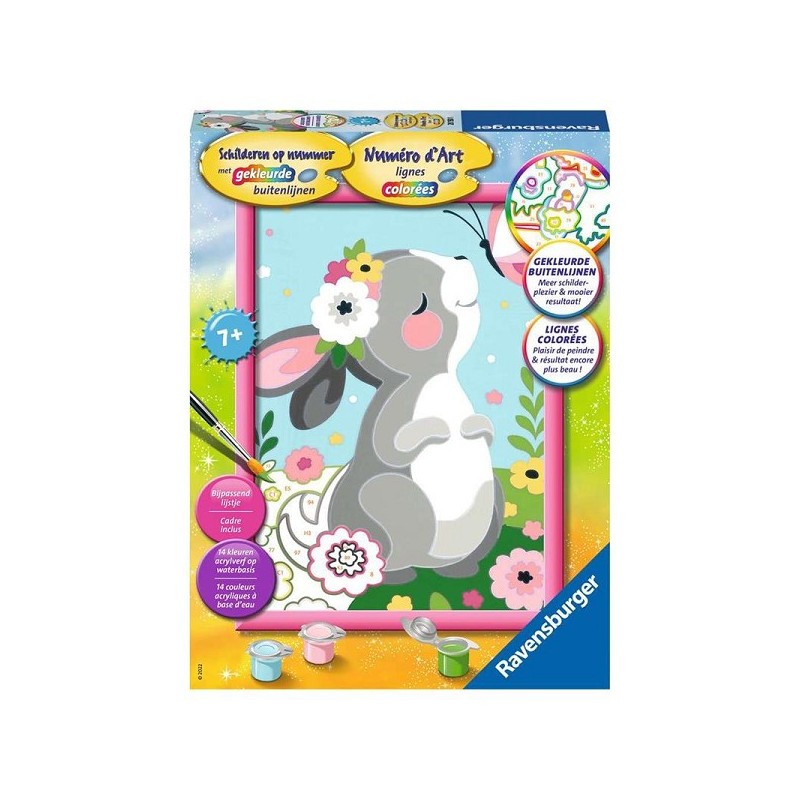 Ravensburger Peinture par numéro Lapin avec papillon