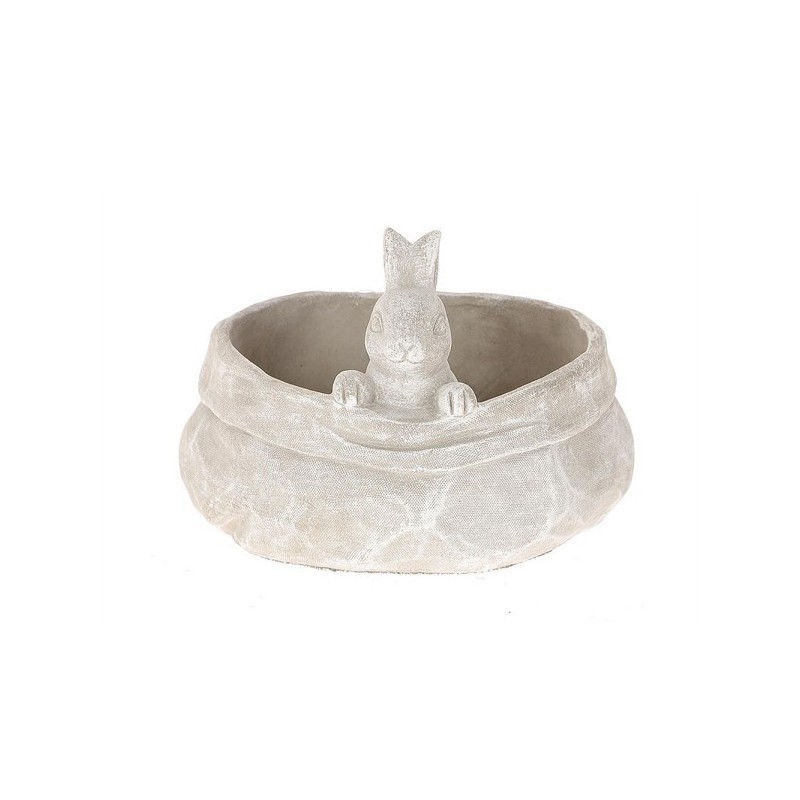 HBX Living Planter konijn beton dia14,5x12cm grijs