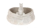 HBX Living Planter konijn beton dia14,5x12cm grijs