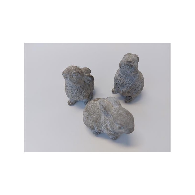 HBX Living Beeld Konijn Lietty 5x4,5x9cm 3 assorti
