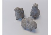 HBX Living Beeld Konijn Lietty 5x4,5x9cm 3 assorti