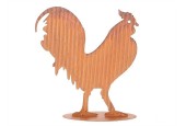 HBX Living Decoratieve Beeld Haan Crowy van metaal  26x28cm roest bruin