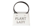 HBX Living Planter Plant Lady metaal 13x14,5x11,5cm wit