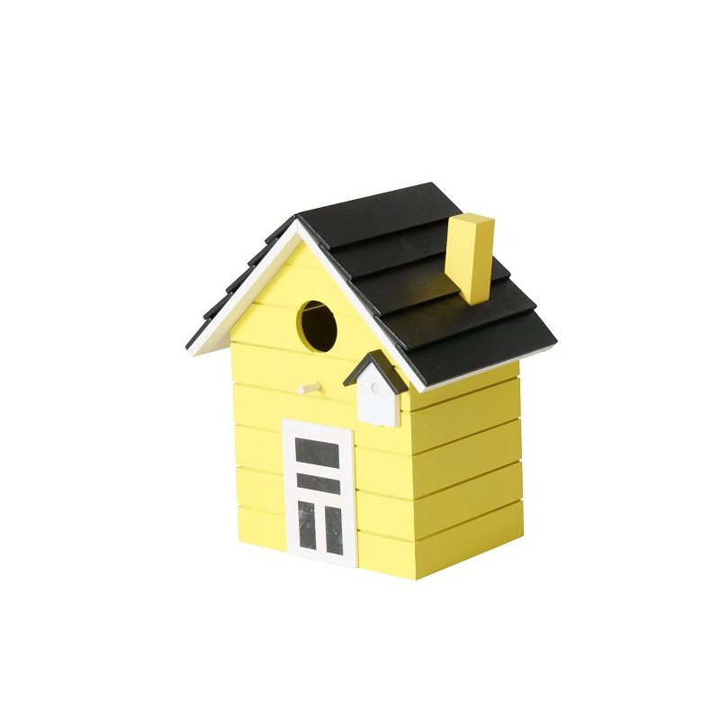 Boltze Home Vogelhuisje MDF geel 17x12x20cm