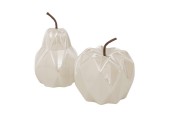 Boltze Home Decoratieve Beeld 'Cutty' porselein wit 10x14cm 2 assorti