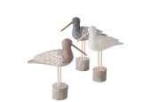 Boltze Home Decoratieve Beeld meeuw 'Virana' hout 22x6x22cm  3 assorti