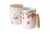 Boltze Home Voorraadpot aardbei 'Emily' aardewerk dia12cmx17cm 2 assorti handgemaakt