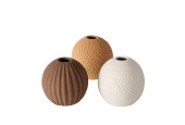 Boltze Home Vaas 'Tedros' dolomite dia.11x11cm 3 assorti handgemaakt