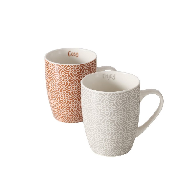 Boltze Home Mok 'Zayn' porselein 350ml 12x9x11cm Vaatwasmachinebestendig