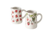 Boltze Home Schenkkan 'Strawberry' 500ml dolomite 15x10x14cm 2 assorti