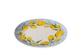 Boltze Home Bord 'Capri' met citroenen dessin aardewerk 39x31x3cm  Vaatwasmachinebestendig handgemaakt