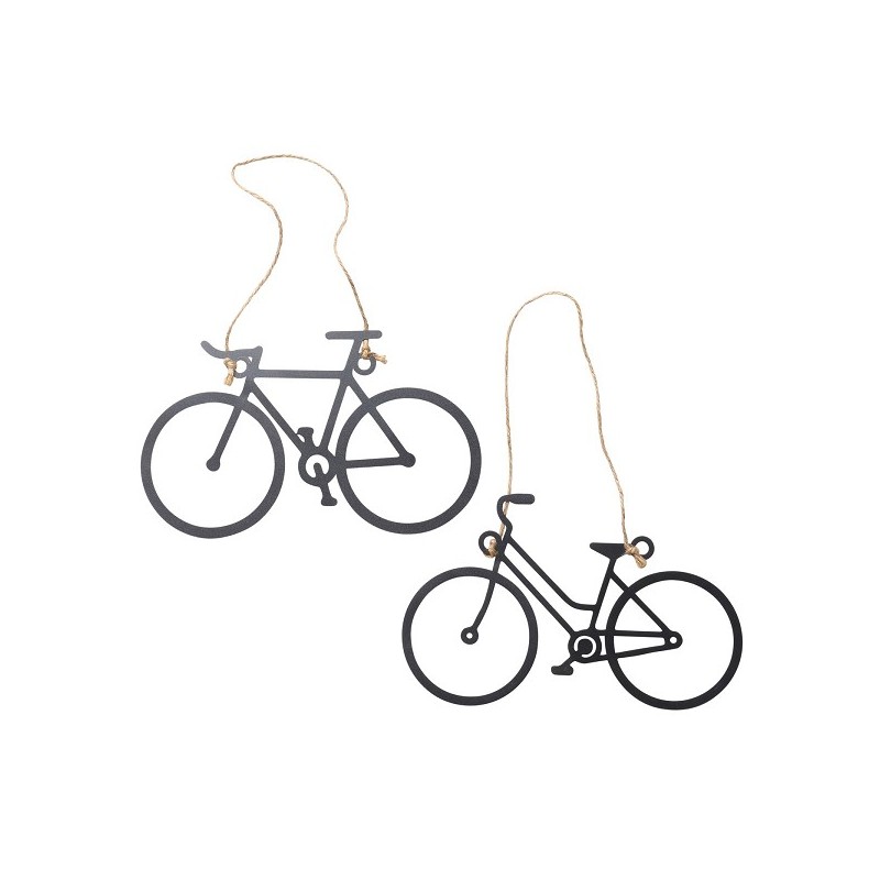 Boltze Home Decoratieve hanger 'Velo' Fiets ijzer L0,5,b30xh18cm Mat zwart dames of herenfiets Boltze Home Decoratieve hanger 'Velo' Fiets ijzer L0,5,b30xh18cm Mat zwart dames of herenfiets