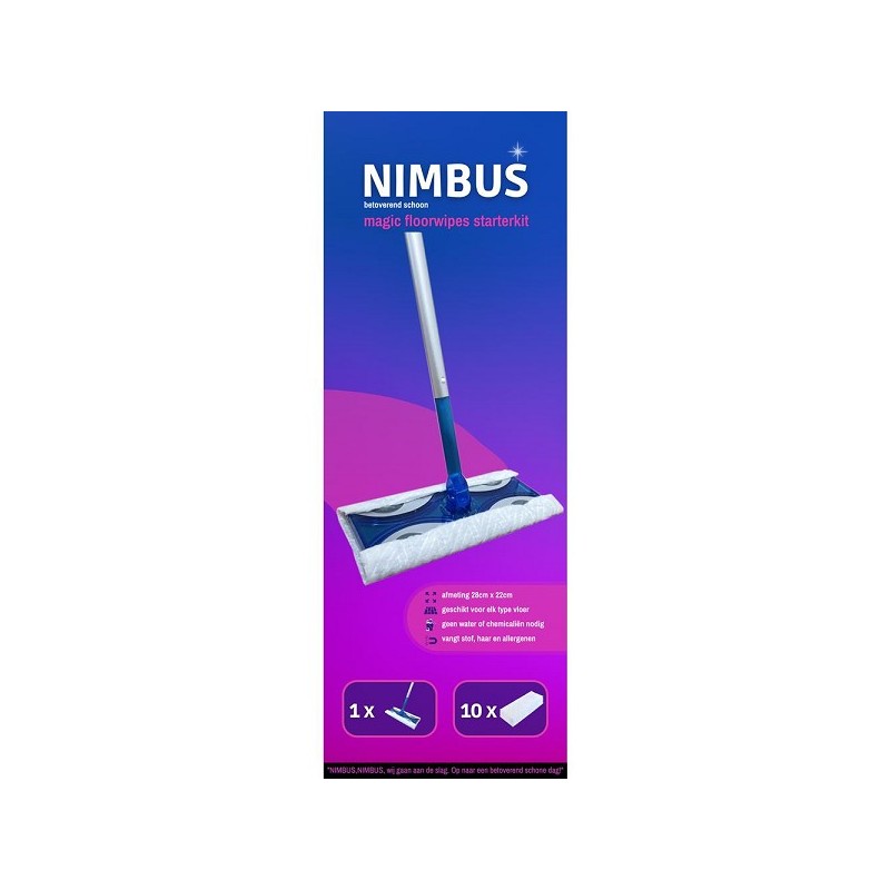 Nimbus Magic floorwipes starterkit 28x22cm