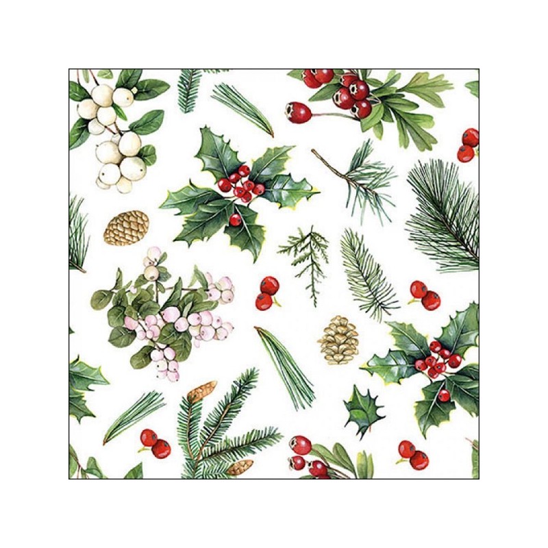 Ambiente Servetten 33cm Winter greenery 3 -laags 100% FSC Mix