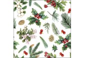 Ambiente Servetten 33cm Winter greenery 3 -laags 100% FSC Mix