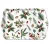 Ambiente Dienblad Winter greenery 13x21cm melamine wit