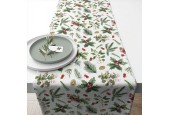 Ambiente Tafelloper Winter greenery 40x150cm katoen wit