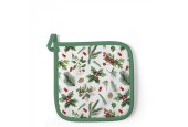Ambiente Pannenlap Winter greenery 20x20cm katoen wit