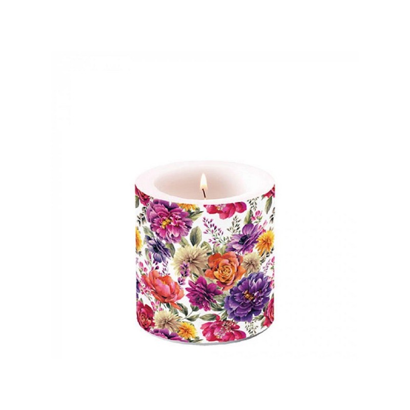 Ambiente Kaars klein Anne wit dia7,5x9cm paraffine 35 branduren