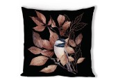 Ambiente Kussenhoes Lovely chickadee 40x40cm zwart katoen