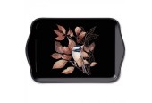 Ambiente Dienblad Lovely chickadee 13x21cm melamine zwart