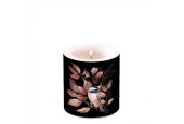 Ambiente Kaars klein Lovely chickadee zwart dia7,5x9cm paraffine 35 branduren