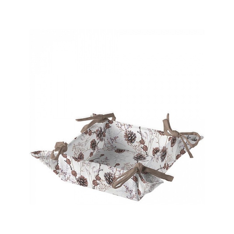 Ambiente Broodmand Pine cones wit