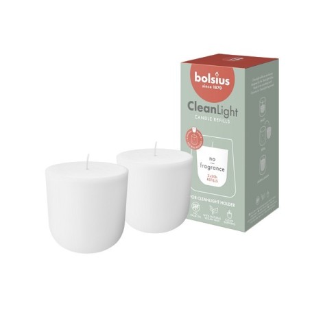Bolsius Navulling Clean Light Zero pak a 2 stuks