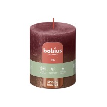 Bolsius Rustiek fading metallic stompkaars 80/68 Velvet Red + Copper