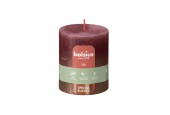 Bolsius Rustiek fading metallic stompkaars 80/68 Velvet Red + Copper