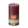 Bolsius Rustiek fading metallic stompkaars 130/68 Velvet Red + Copper
