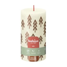 Bolsius Rustiek printed stompkaars 130/68 Soft Pearl