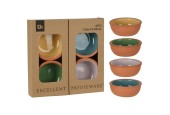 Excellent Houseware Tapasschaal terracotta 150ml 4 delig