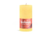 Bolsius Shine Collection Bougie pilier rustique 130/68 Jaune Soleil