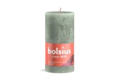 Bolsius Shine Collection Rustiek stompkaars 130/68 Jade Green-Jadegroen