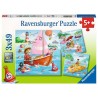 Ravensburger puzzel Watervoertuigen 3x49 stukjes