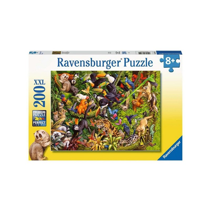 Ravensburger puzzel Bonte jungle 200 XXL stukjes