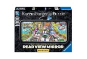 Ravensburger puzzel Comic - Rear view mirror Politie achtervolging 1000 stukjes