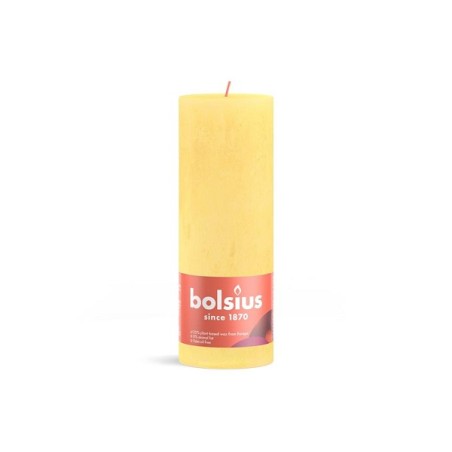 Bolsius Shine Collection Bougie bloc rustique 190/68 Jaune Soleil